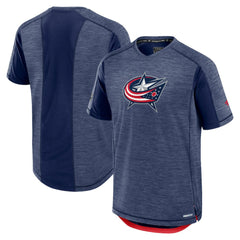 Columbus Blue Jackets - Fanatics Authentic Pro Rink Performance T-Shirt Heather Navy