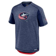 Columbus Blue Jackets - Fanatics Authentic Pro Rink Performance T-Shirt Heather Navy