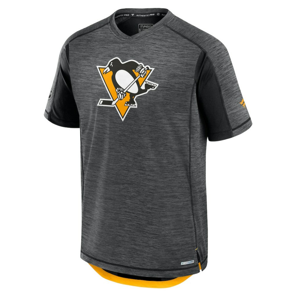 Pittsburgh Penguins Fanatics Authentic Pro Rink Performance T-Shirt Heather Charcoal