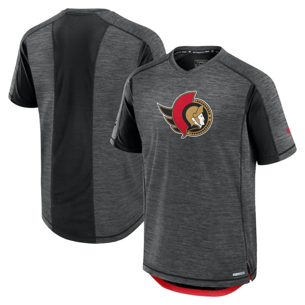 Ottawa Senators - Fanatics Authentic Pro Rink Performance T-Shirt Heather Charcoal