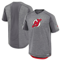 New Jersey Devils - Fanatics Authentic Pro Rink Performance T-Shirt Heather Gray
