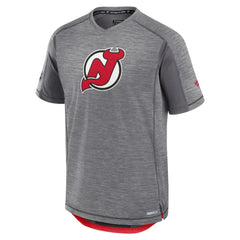 New Jersey Devils - Fanatics Authentic Pro Rink Performance T-Shirt Heather Gray