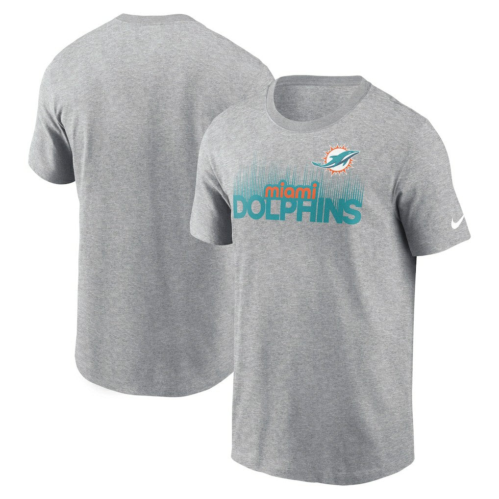 Miami Dolphins Local Essential T-Shirt Heather Gray - Nike