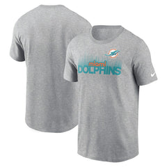 Miami Dolphins Local Essential T-Shirt Heather Gray - Nike