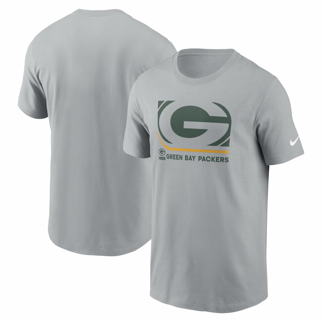 Green Bay Packers Lockup Essential T-Shirt Gray - Nike