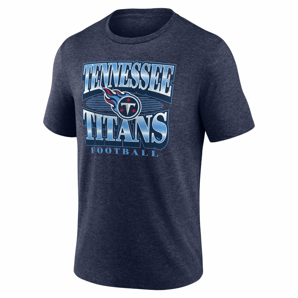 Tennessee Titans Extreme Tackle Tri-Blend T-Shirt Heather Navy - Fanatics