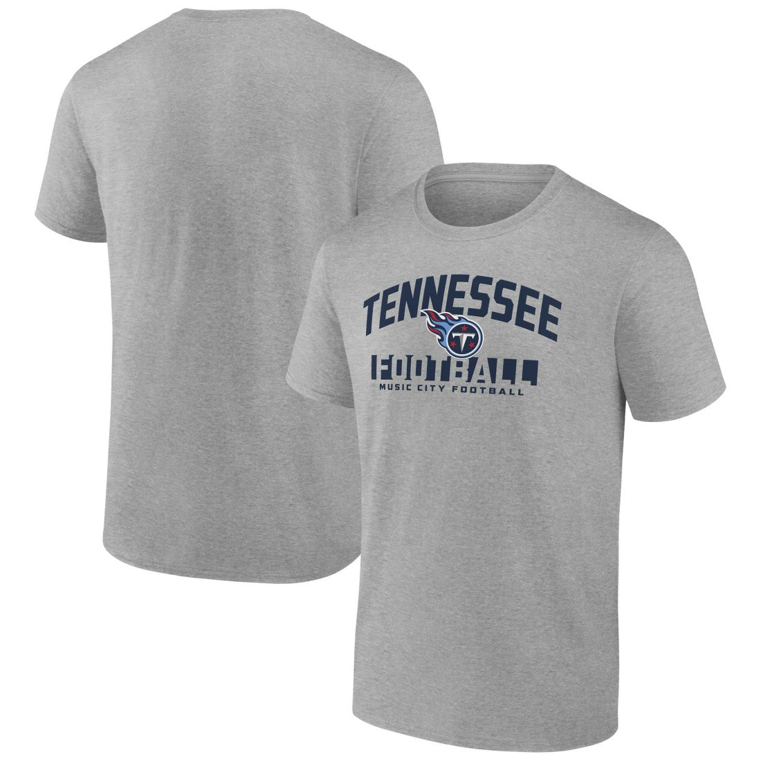 Tennessee Titans Screen Blocking T-Shirt Heather Gray - Fanatics