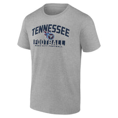 Tennessee Titans Screen Blocking T-Shirt Heather Gray - Fanatics