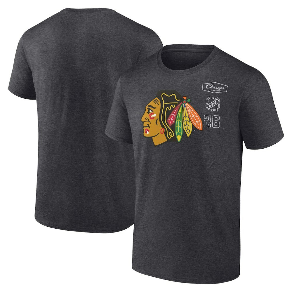 Chicago Blackhawks Fanatics Origin T-Shirt Heather Charcoal