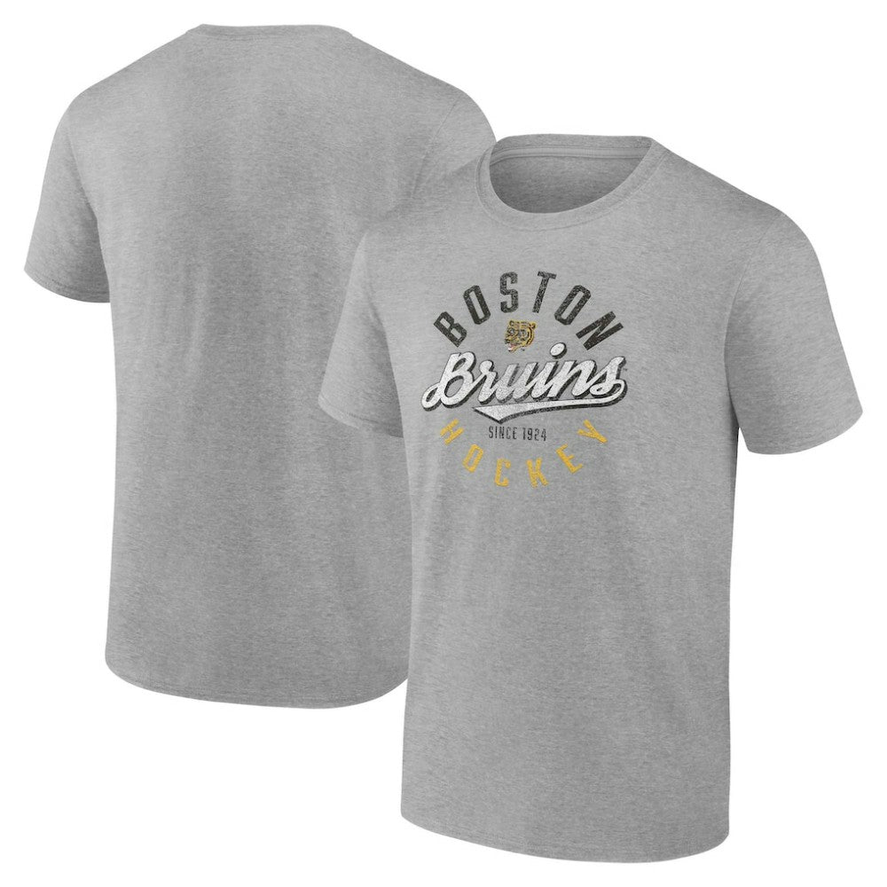 Boston Bruins Fanatics Emblem T-Shirt Gray