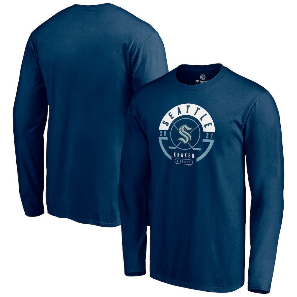 Seattle Kraken Fanatics Block Party Long Sleeve T-Shirt Deep Sea Blue