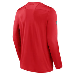 Calgary Flames - Fanatics Authentic Pro Tech Long Sleeve T-Shirt Red