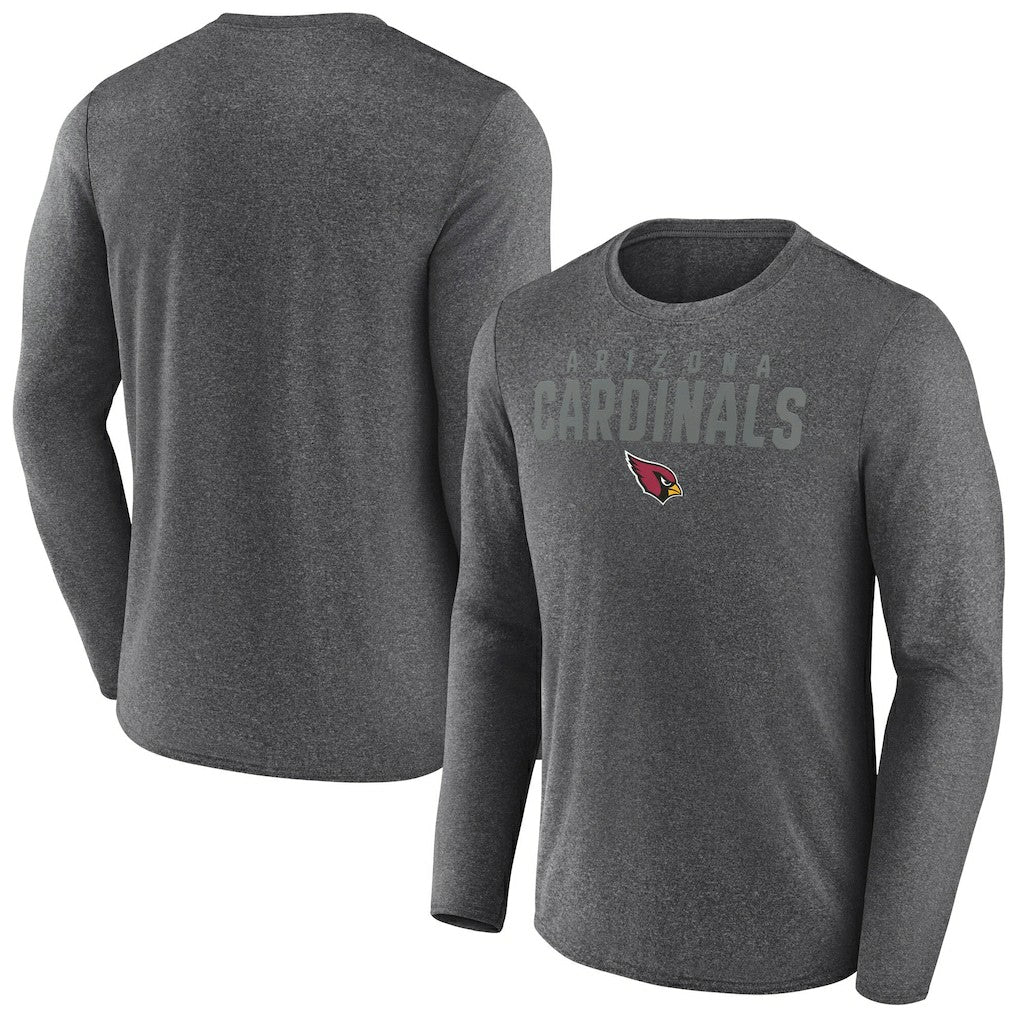 Arizona Cardinals Blackout Long Sleeve T-Shirt Heather Charcoal - Fanatics