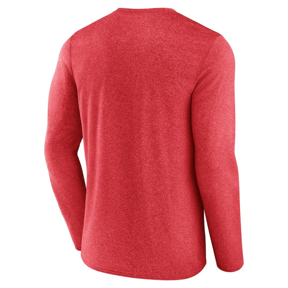 Washington Capitals Fanatics Sweep Iconic Synthetic Long Sleeve T-Shirt Heather Red