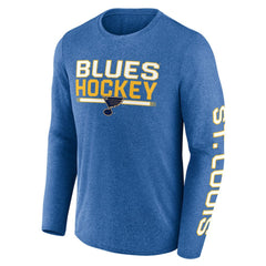 St. Louis Blues - Fanatics Sweep Iconic Synthetic Long Sleeve T-Shirt Heather Blue