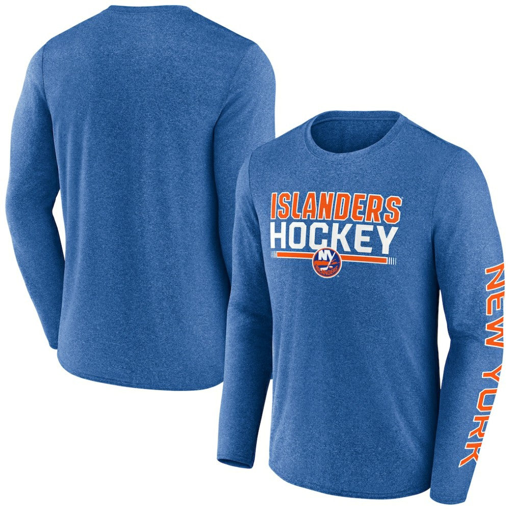 New York Islanders - Fanatics Sweep Iconic Synthetic Long Sleeve T-Shirt Heather Royal