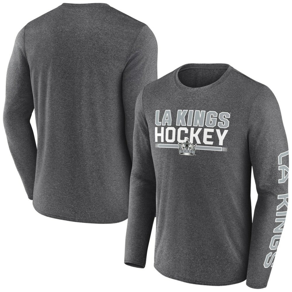 Los Angeles Kings - Fanatics Sweep Iconic Synthetic Long Sleeve T-Shirt Heather Charcoal