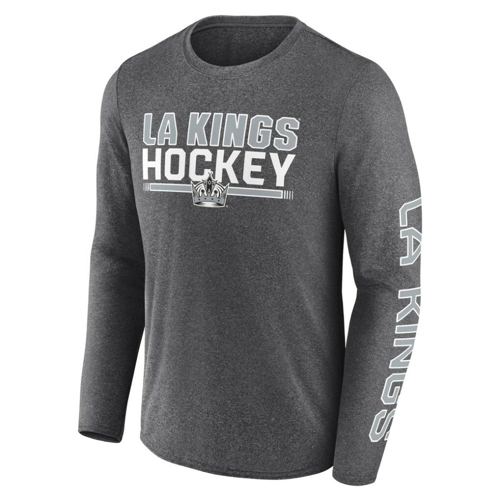 Los Angeles Kings - Fanatics Sweep Iconic Synthetic Long Sleeve T-Shirt Heather Charcoal