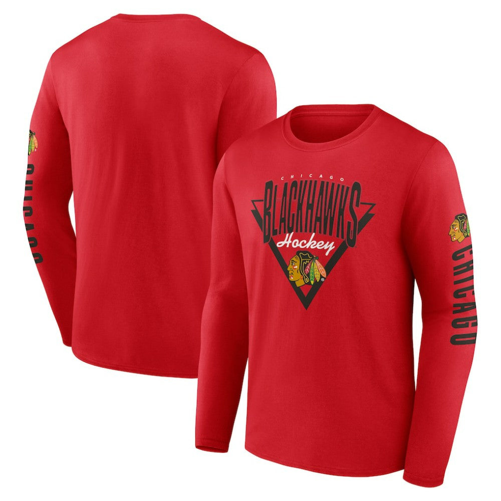 Chicago Blackhawks Fanatics Headline Long Sleeve T-Shirt Red