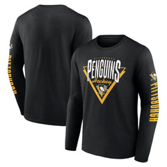 Pittsburgh Penguins Fanatics Headline Long Sleeve T-Shirt Black