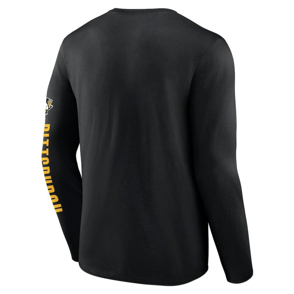 Pittsburgh Penguins Fanatics Headline Long Sleeve T-Shirt Black