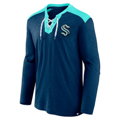 Seattle Kraken Fanatics Iconic Exclusive Long Sleeve T-Shirt Deep Sea Blue
