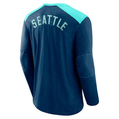 Seattle Kraken Fanatics Iconic Exclusive Long Sleeve T-Shirt Deep Sea Blue