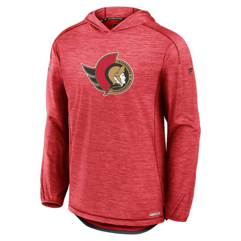 Ottawa Senators - Fanatics Authentic Pro Rink Pullover Hoodie Heather Red