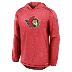 Ottawa Senators - Fanatics Authentic Pro Rink Pullover Hoodie Heather Red