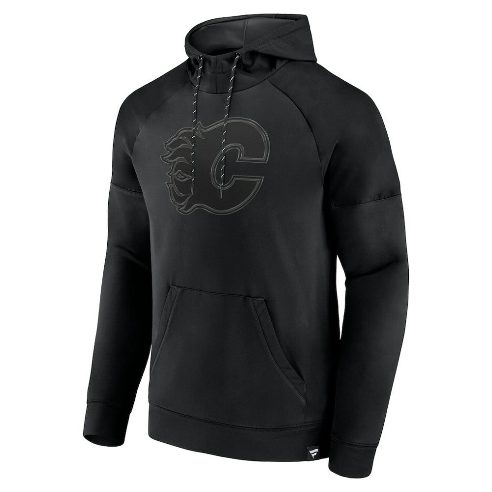Calgary Flames - Fanatics Black Ice Defender Raglan Pullover Hoodie