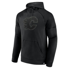 Calgary Flames - Fanatics Black Ice Defender Raglan Pullover Hoodie