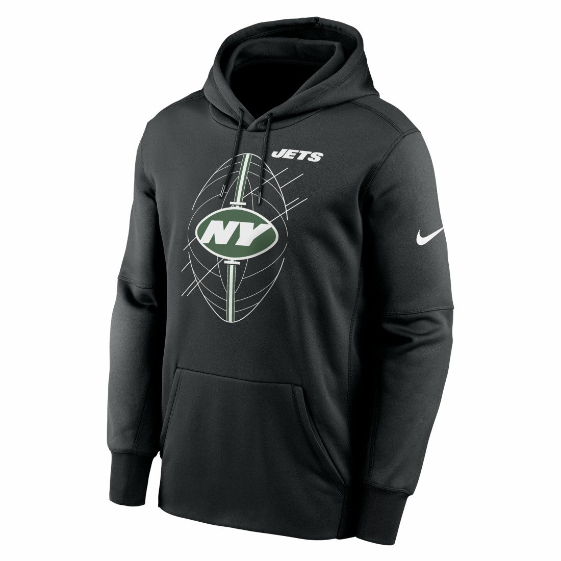 New York Jets Performance Fleece Pullover Hoodie Black - Nike