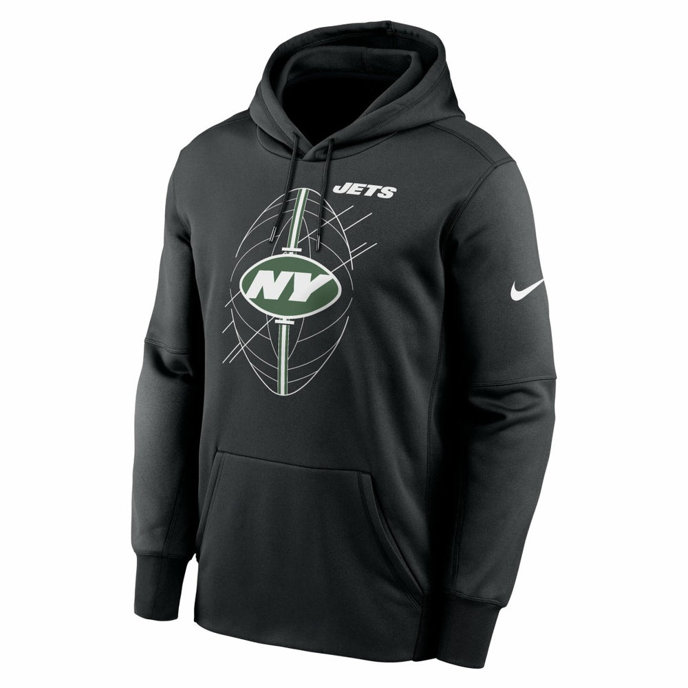 New York Jets Performance Fleece Pullover Hoodie Black - Nike