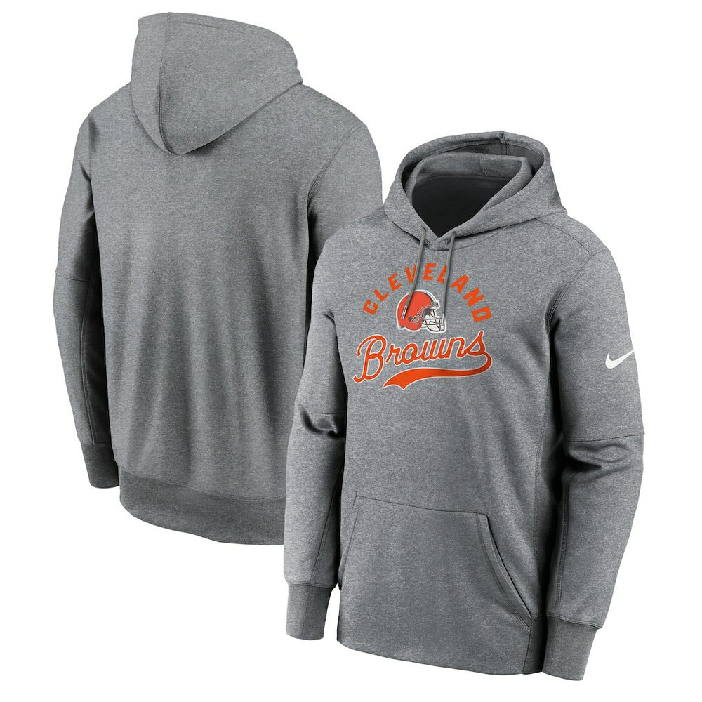 Cleveland Browns Performance Fleece Pullover Hoodie Heather Gray - Nike