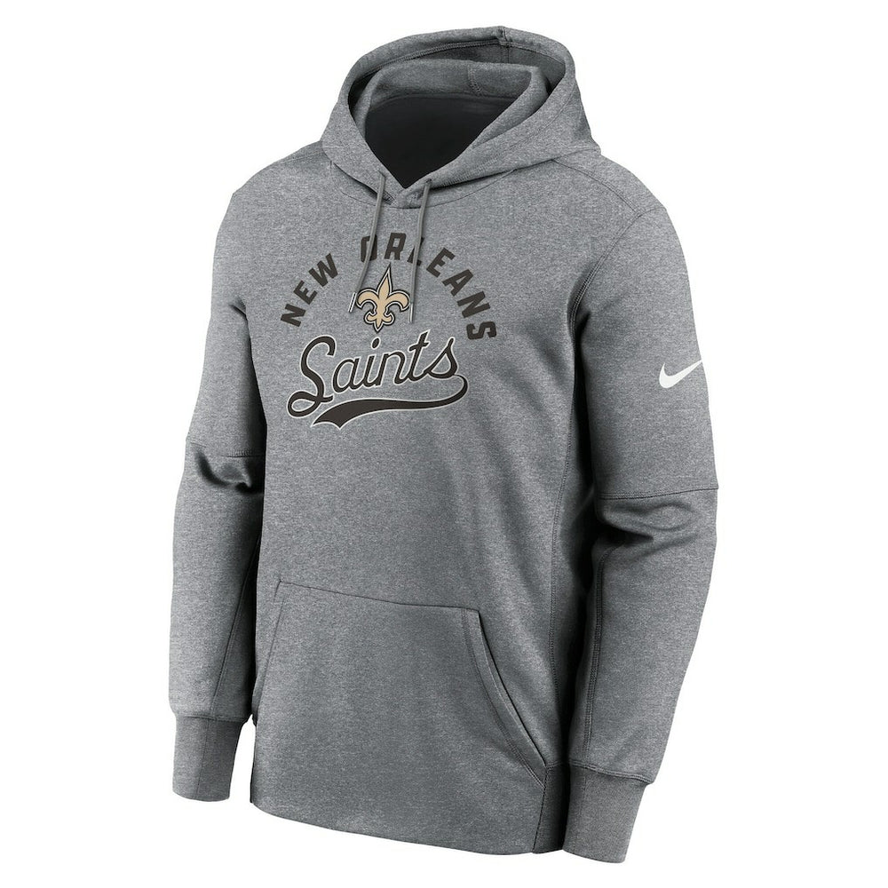 New Orleans Saints Performance Fleece Pullover Hoodie Heather Gray - Nike