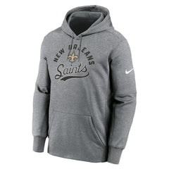 New Orleans Saints Performance Fleece Pullover Hoodie Heather Gray - Nike