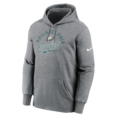 Philadelphia Eagles Performance Fleece Pullover Hoodie Heather Gray - Nike