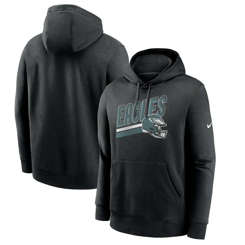 Philadelphia Eagles Club Fleece Pullover Hoodie Black - Nike