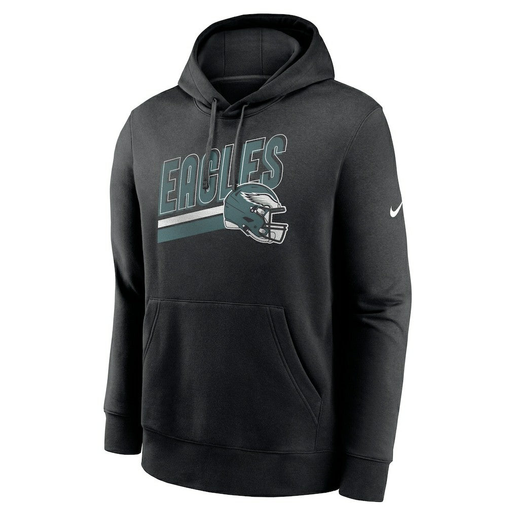 Philadelphia Eagles Club Fleece Pullover Hoodie Black - Nike