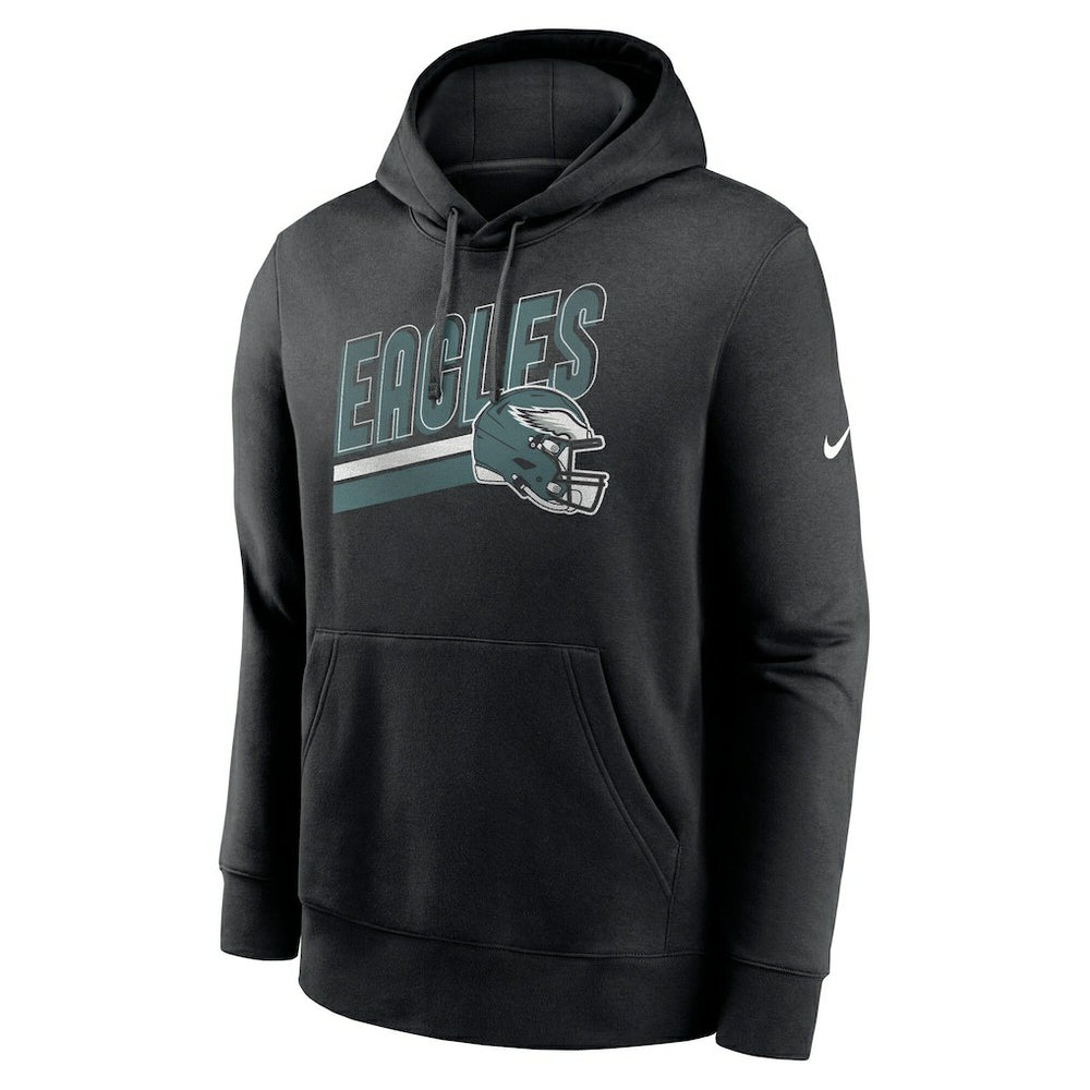Philadelphia Eagles Club Fleece Pullover Hoodie Black - Nike