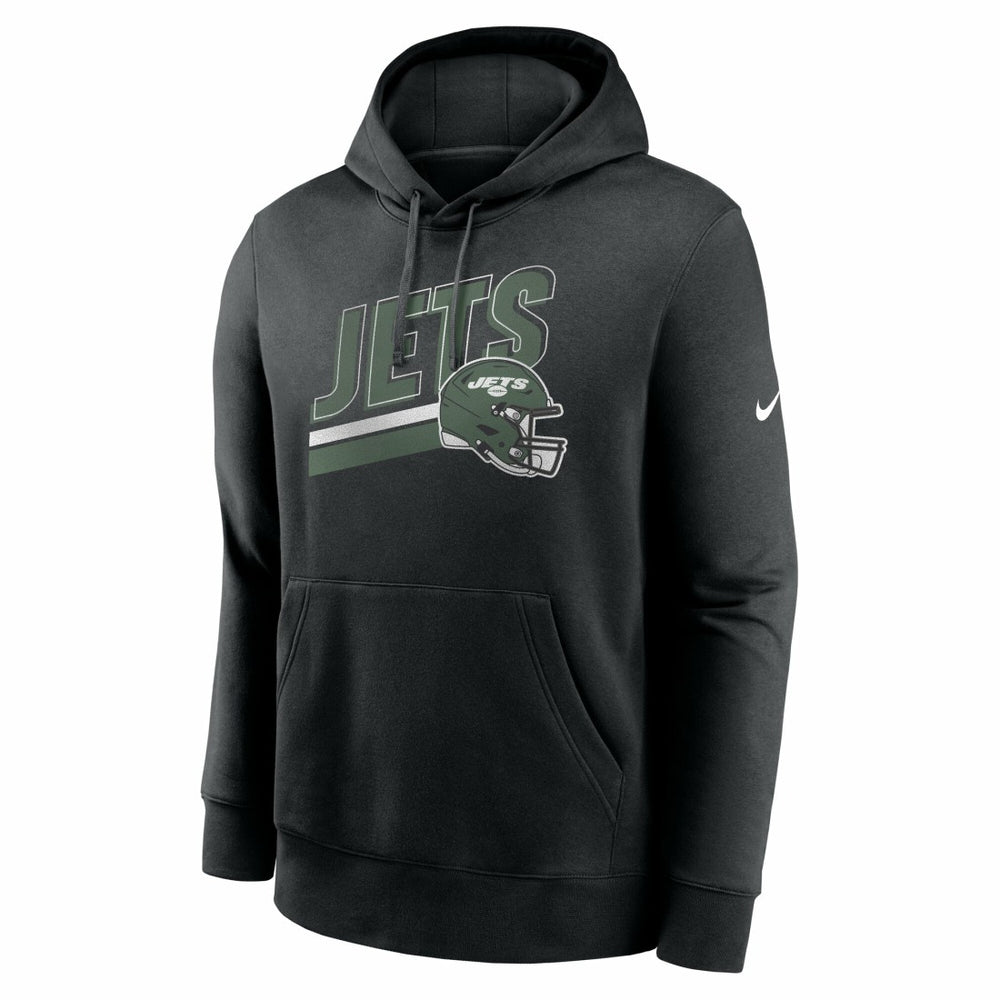 New York Jets Club Fleece Pullover Hoodie Black - Nike