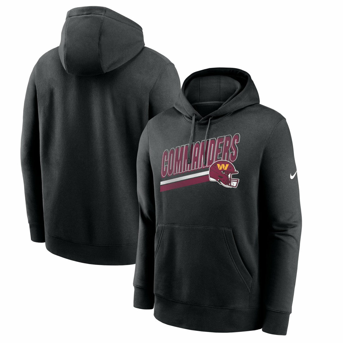 Washington Commanders Club Fleece Pullover Hoodie Black - Nike
