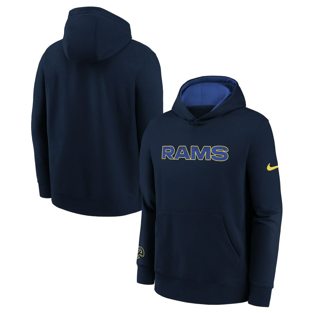 Los Angeles Rams Youth 2025 Rivalries Collection Club Hoodie Midnight Blue - Nike