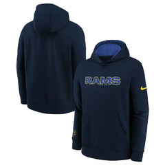 Los Angeles Rams Youth 2025 Rivalries Collection Club Hoodie Midnight Blue - Nike