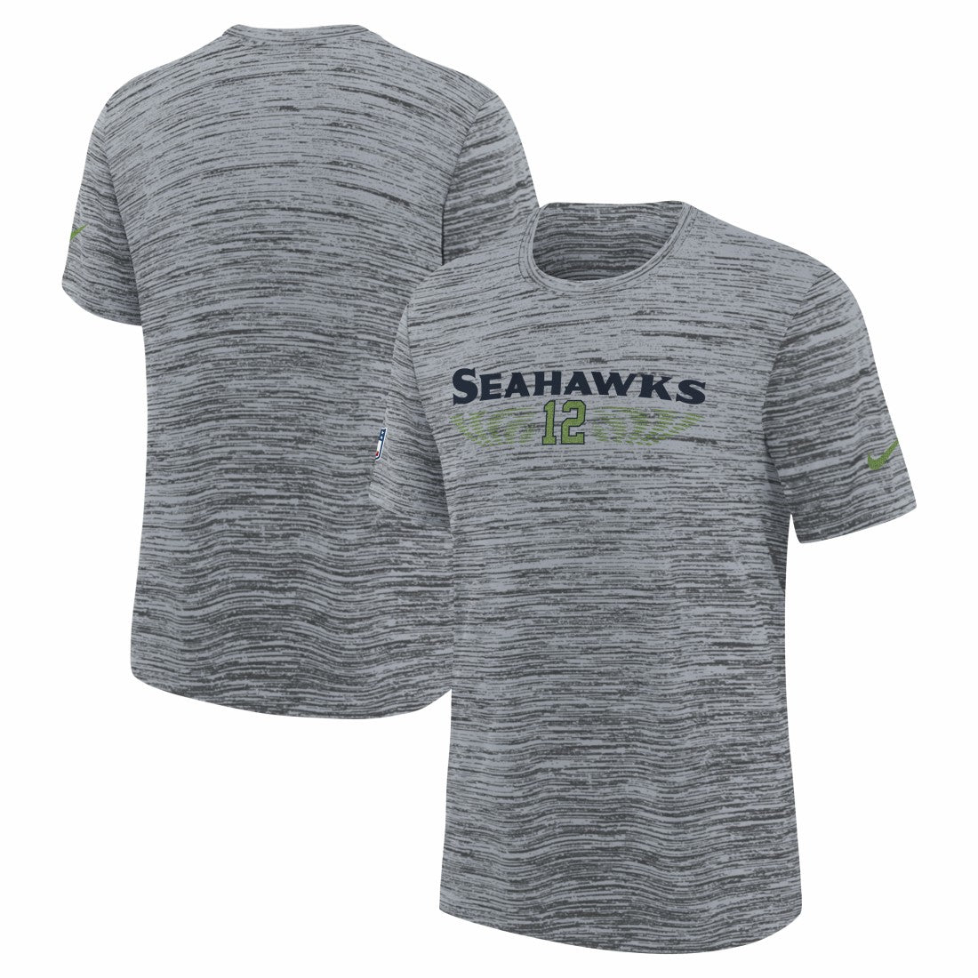 Seattle Seahawks Youth 2025 Rivalries Collection Sideline Velocity Dri-FIT T-Shirt Wolf Gray - Nike