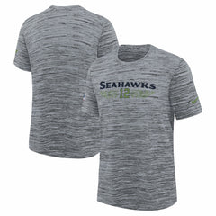 Seattle Seahawks Youth 2025 Rivalries Collection Sideline Velocity Dri-FIT T-Shirt Wolf Gray - Nike