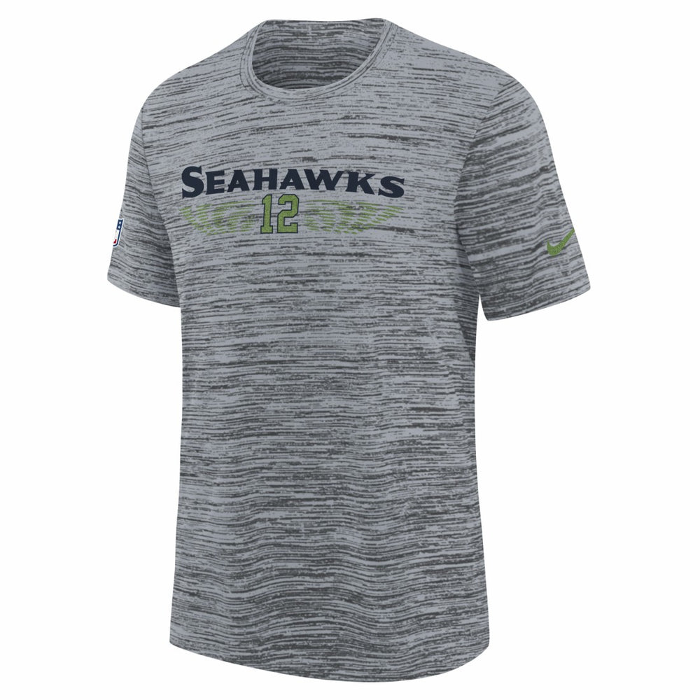 Seattle Seahawks Youth 2025 Rivalries Collection Sideline Velocity Dri-FIT T-Shirt Wolf Gray - Nike