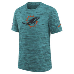 Miami Dolphins Youth 2025 Rivalries Collection Sideline Velocity Dri-FIT T-Shirt Turbo Green - Nike