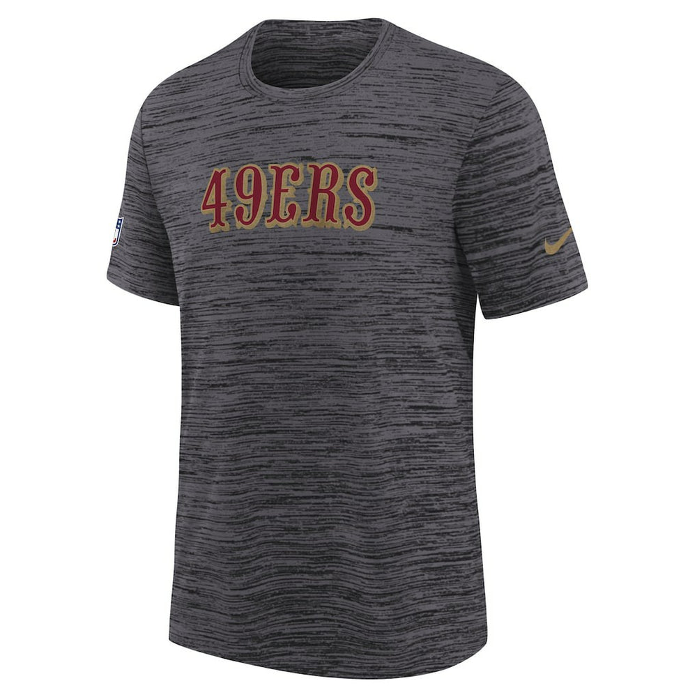 San Francisco 49ers Youth 2025 Rivalries Collection Sideline Velocity Dri-FIT T-Shirt Heather Black - Nike