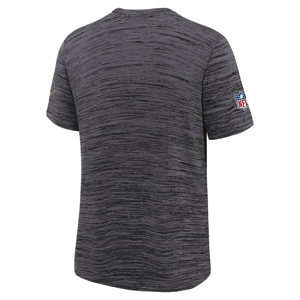 San Francisco 49ers Youth 2025 Rivalries Collection Sideline Velocity Dri-FIT T-Shirt Heather Black - Nike